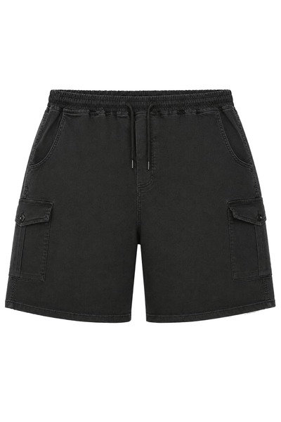 tambattal Pantaloni scurți din denim Lycra cu buzunare cargo, mărime mare