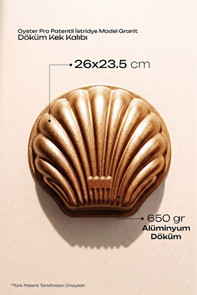 Perotti Oyster Pro Gold Oyster Special Design Cast Cake Mold