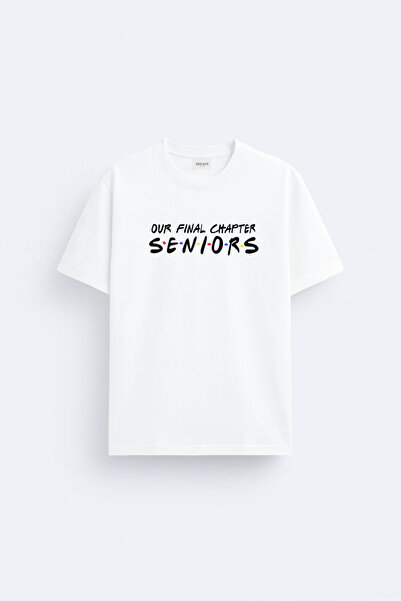 cesita 2026 Graduated Senior Printed Cotton Fabric Graduation White T-Shirt T...