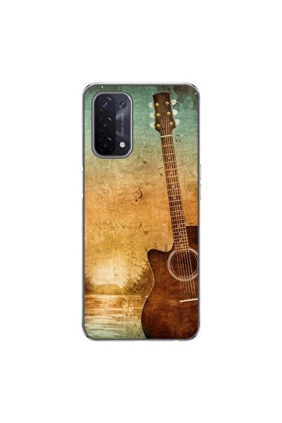 OEM Калъф, съвместим с Oppo A54 5G, A74 5G, силиконов гел TPU, винтидж китаре...