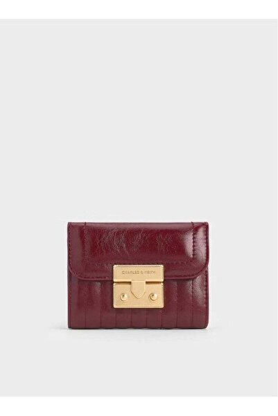 Charlene Donna Crinkle-Effect Wallet -Burgundy