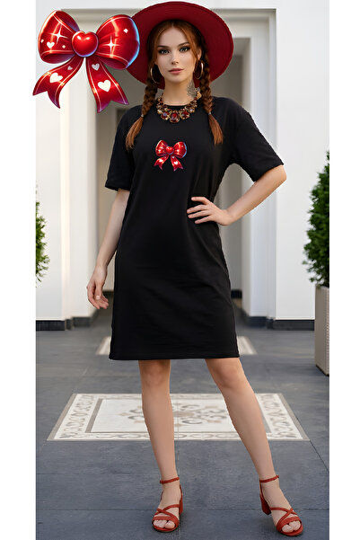 HOFFNUNG Women's Short Sleeve Crew Neck T-Shirt Dress Nightgown
