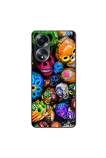OEM Husa compatibila cu Oppo A58 4G Silicon Gel Tpu Model Halloween Cranii Co...