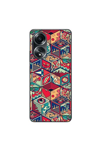 OEM Husa compatibila cu Oppo A58 4G Silicon Gel Tpu Model Pop Art Geometric