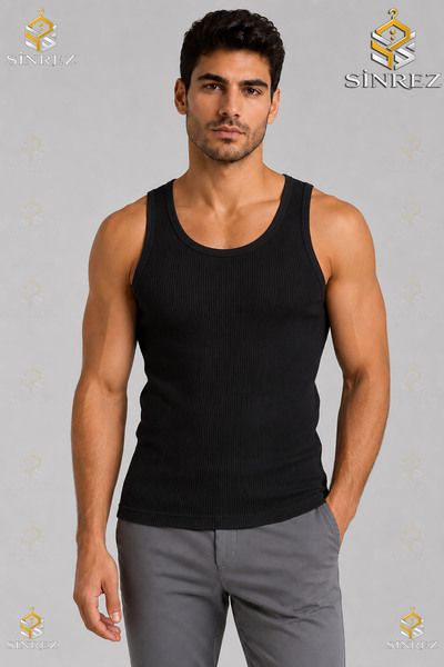 SİNREZ Men's Halter Neck Lycra Sports Singlet Sdt Mannequin