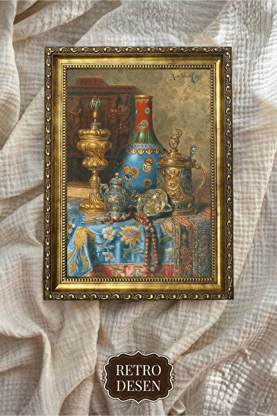 Retro Ev Dekorasyon, Vintage Çerçeveli Tablo, Dekoratif Obje Tablosu, Sanatsa...