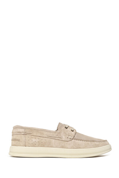 Derimod Men's Beige Lace-Up Suede Leather Casual Shoes 26Sfd700310