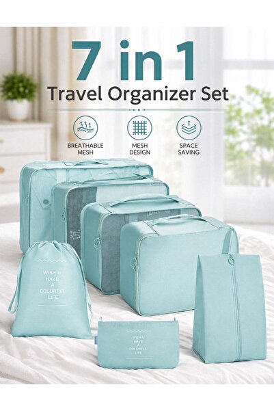 F.A.M.S 7 in 1 Travel Organizer Set – Packing Cubes for Suitcase, Clothes Org...