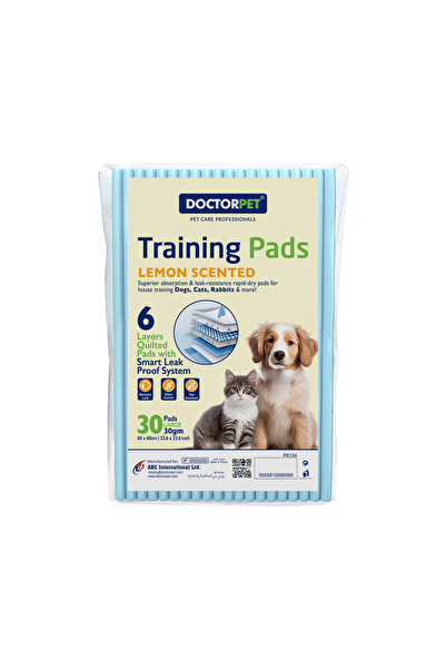 Doctor Pet Training Pads 60x60cm 30g Regular Lemon 30's - Leakproof, Odor-Con...