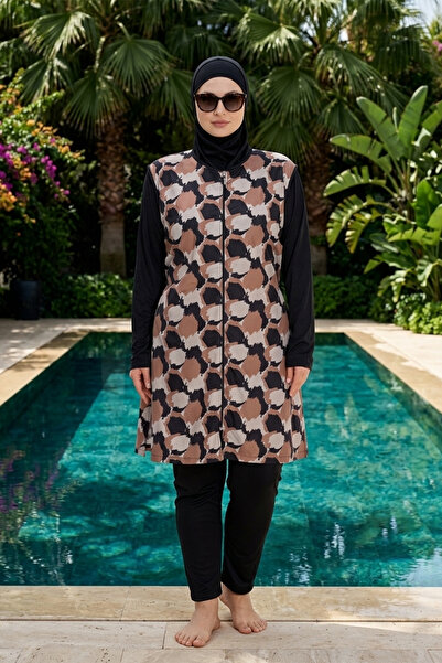 Haliç Mayo Costum de baie cu hijab complet acoperit, mărime mare, model Paraş...