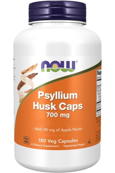 Now Foods, Psyllium Husk 700 mg Caps, 180 Veg Capsules Usa Menşeii