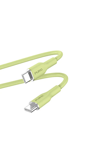 Puro ICON Cablu moale USB-C la USB-C 1,5 m (Verde Matcha)