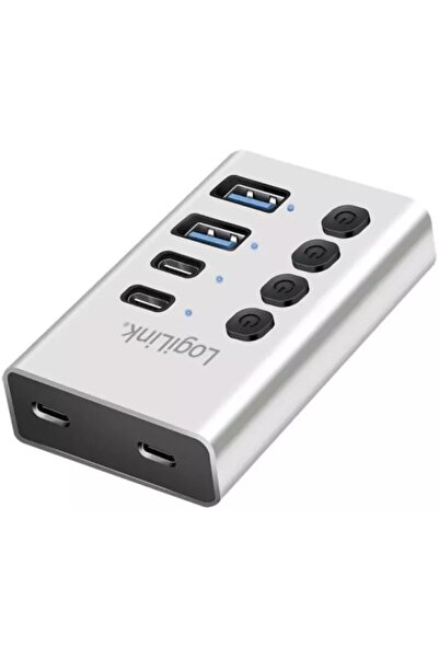 LogiLink Hub 4xUSB3.2 Gen1 cu comutator pornit/oprit
