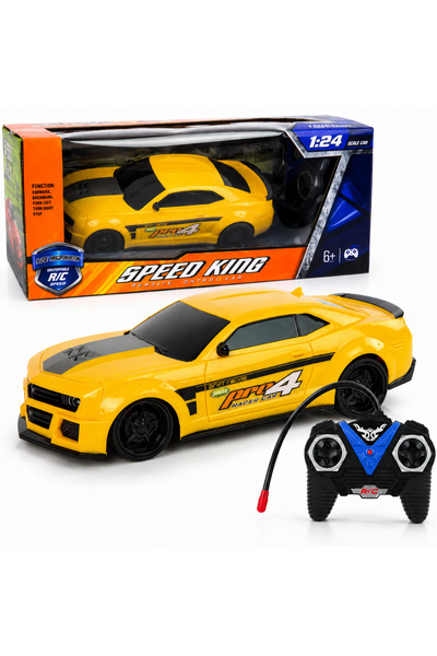 Bebelul R/C sports car yellow 1:24 scale tinted windows remote control 6 years+