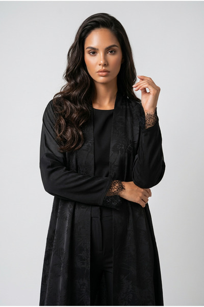 DAR ALSALAAM Trend Jacquard Wrap Abaya Suitable for All Seasons