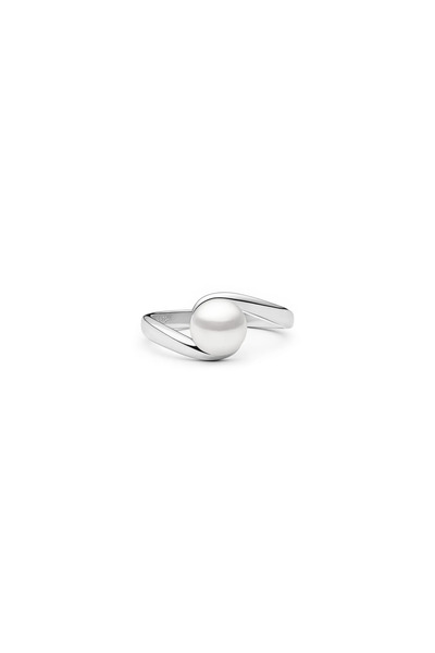 MANAVA Silver ring with natural pearl - Abbraccio