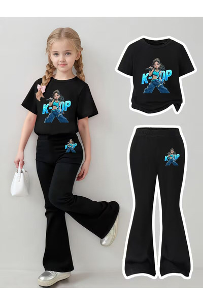 YUNAYT Girl's Spanish Style Leggings and T-Shirt Set