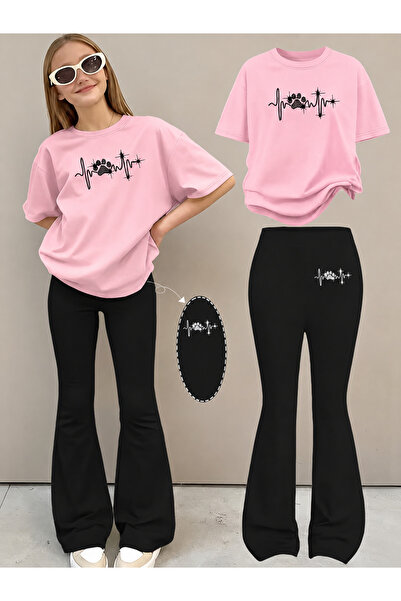 YUNAYT Set de pantaloni evazați și tricou spaniol pentru fete