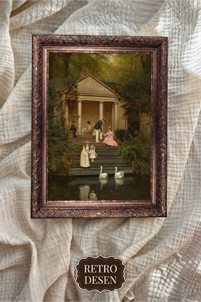 Retro Vintage Çerçeveli Tablo, Aile Tablosu, Portre Tablosu, Sanatsal Baskı, ...