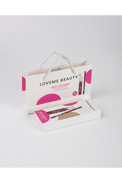 LOVEME BEAUTY طقم جلوس ومحدد الشفاه العنابي الساحر لإطلالة مخملية مذهلة وفي غ...