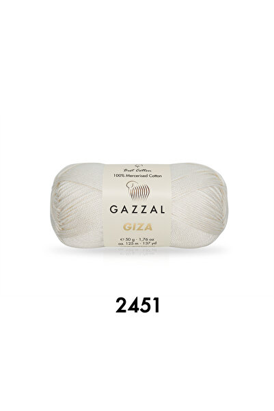 Gazzal Fir de tricotat manual din bumbac mercerizat Giza (10x50gr) 500 gr Gea...