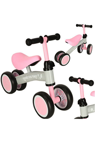 Ikonka Trike Fix Tiny čtyřkolové balanční kolo – růžovo-šedé