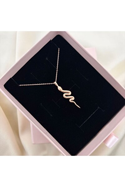 Lovera Jewellery 925 Ayar Gümüş Yılan Kolye