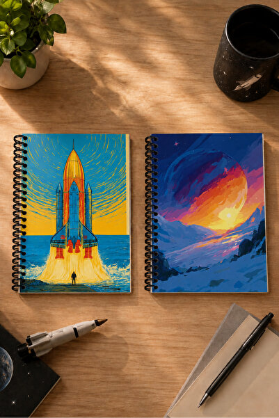 Pridas Plastic Spiral Unlined School Notebook A5 Set of 2