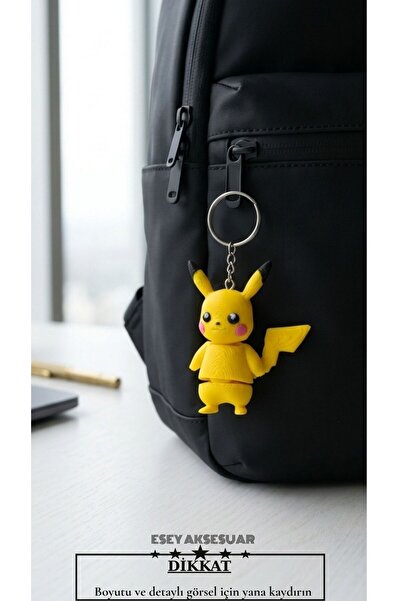 Esey Dizayn Pokemon Pikachu 3D Mini Size Keychain - School Bag Ornament - Bag...