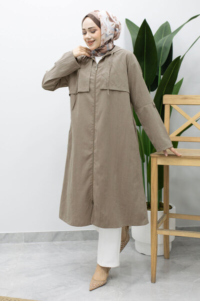 Tesettür Dünyası Zippered Cap with Lid Tsd260230 Beige