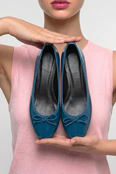 PAYZİN ''Emel'' Round Toe Flat Bottom Ballerinas with Mustache Bow New Season