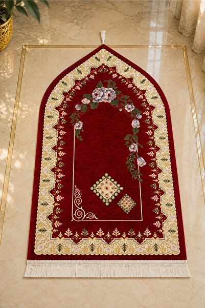 NAMAT Luxury Velvet Prayer Mat – Comfortable Muslim prayer Rug with Premium F...