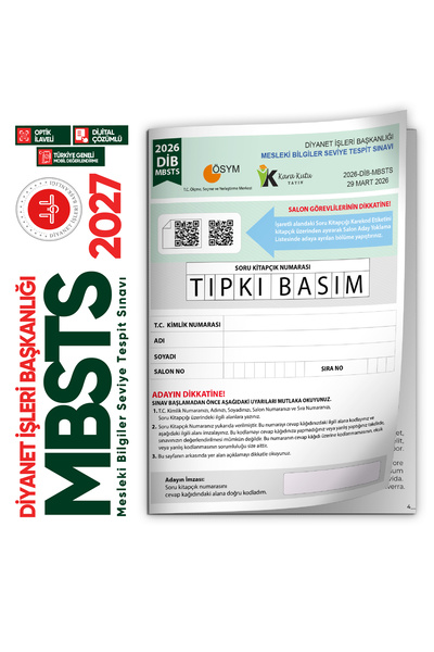 İnformal Yayınları 2026 DİB-MBSTS ÖSYM Tıpkı Basım Çıkmış Soru Kitapçığı Vide...