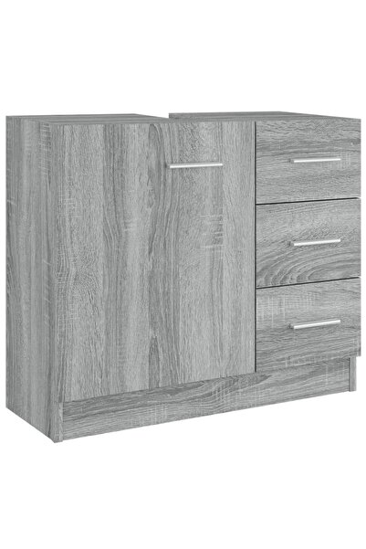 vidaxl Sink cabinet, sonoma grey, 63x30x54 cm, engineered wood