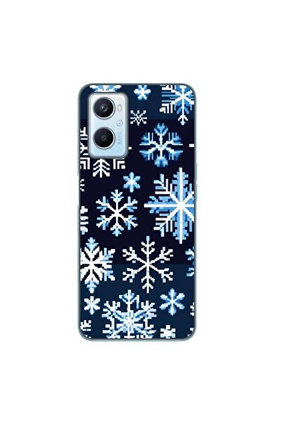 OEM Case compatible with Oppo A96 4G Silicon Gel Tpu Pattern Pixel Art Snowfl...