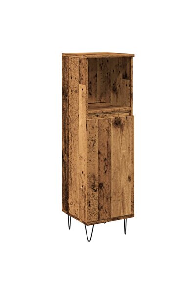 vidaxl Dulap de baie, lemn vechi, 30x30x100 cm, lemn prelucrat