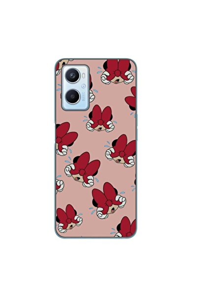 OEM Калъф за Oppo A96 4G, силиконов гел TPU, с десен Мини Маус, червен
