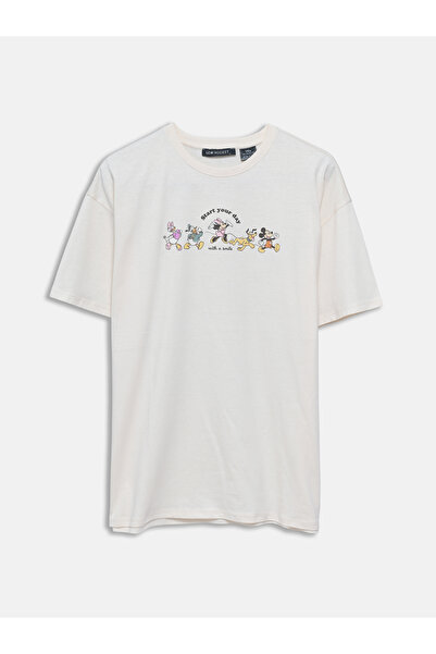 LC Waikiki Crew Neck Mickey Mouse Printed Women's T-Shirt