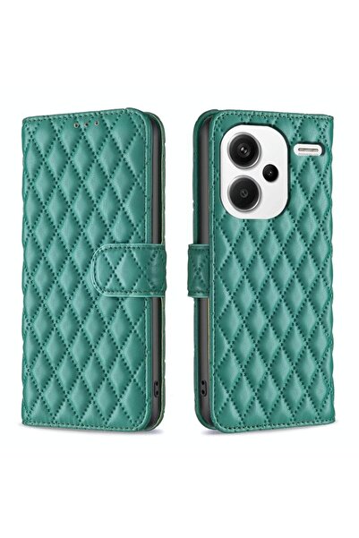 sscase Puff Rhombus Θήκη Πορτοφόλι Green (Xiaomi Redmi Note 13 Pro Plus 5G)