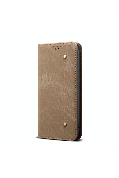 sscase Denim Texture Θήκη Βιβλίο Khaki (Xiaomi Poco F7 Pro 5G)