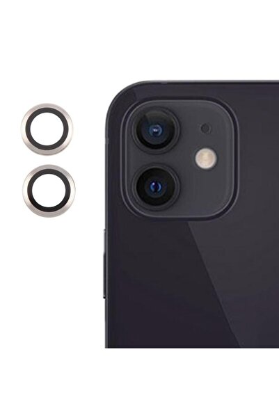 sscase Apple iPhone 12 Κρίκοι Προστασίας για Κάμερα Silver