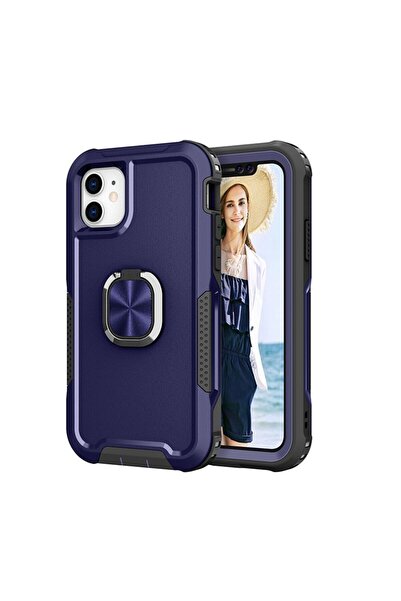sscase 3 in 1 PC + TPU Σκληρή θήκη με Δαχτυλίδι Navy (Apple iPhone 11)