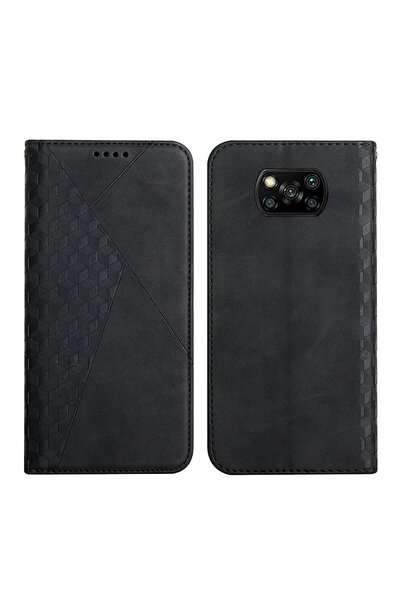 sscase Diamond Pattern θήκη Βιβλίο Black (Xiaomi Poco X3 NFC/X3 Pro)