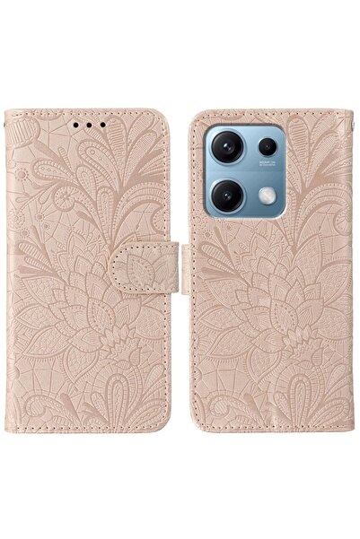 sscase Flowers Θήκη Πορτοφόλι Rose Gold (Xiaomi Redmi Note 14S 4G)