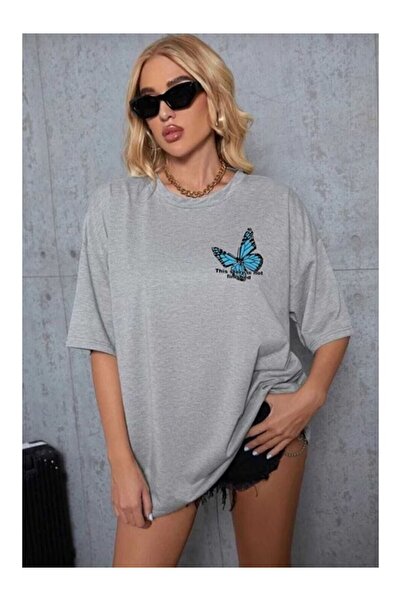 bellanova Unisex Oversize Printed T-Shirt Streetwear Comfortable Fit Daily Pr...