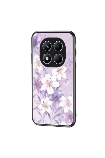 sscase Floral Σκληρή Θήκη με Τζάμι Purlpe Flower (Xiaomi Redmi Note 14 Pro 4G)