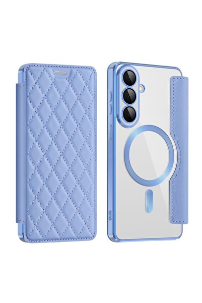 sscase Puff Rhombus MagSafe Θήκη Βιβλίο Light Blue (Samsung Galaxy S26 5G)