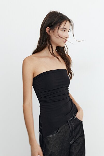 Pull & Bear Asimetrik straplez top