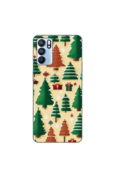 OEM Husa compatibila cu Oppo Reno6 5G Silicon Gel Tpu Model Pixel Art Christm...