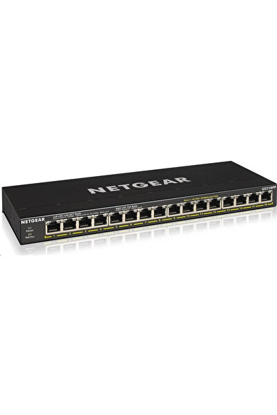 NETGEAR GS316PP 16-Port Gigabit PoE+ Switch, Black